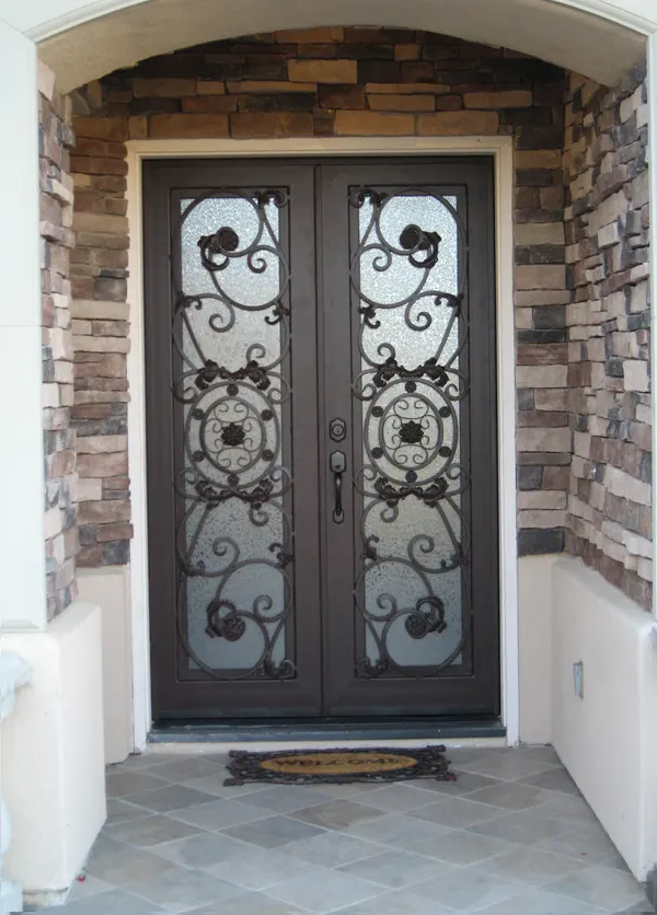 Decorative Dual Panel Iron Door