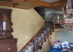 Home Interior Wooden Frame Stair Handrails