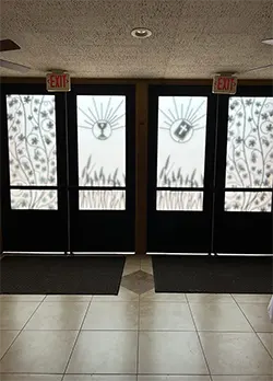 Church Decorative Double Iron Front Entry Doors