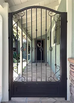 Custom Decorative Iron Courtyard Door Redlands CA