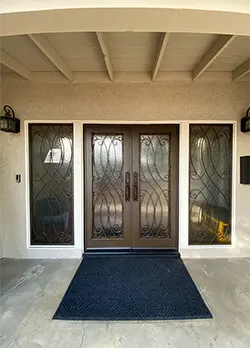 Custom Iron Door with Side Lights Eastvale CA