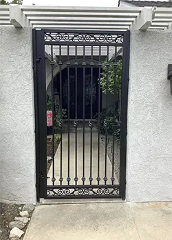 Decorative Iron Door with casting, baskets, & knuckles Claremont CA