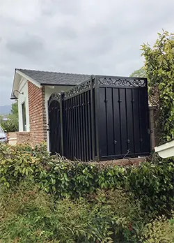 Black Decorative Gate with Fencing Claremont CA