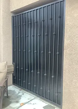 Courtyard Side Panel with Screen & Scrolls Hesperia CA