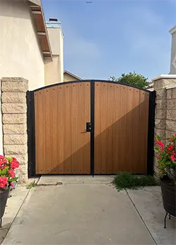 Iron Frame with Sedona Wood Gate Jurupa Valley CA