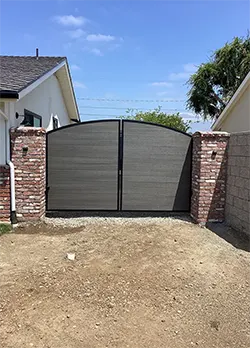 Iron & Wood Double Gate with Yosemite Composite Wood Santa Ana CA