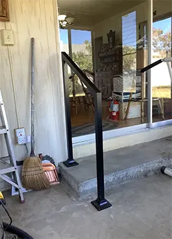 Simple Free Standing Iron Standrail Ontario CA