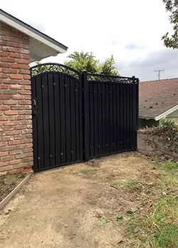 Black Decorative Gate with Fencing Claremont CA