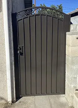 Bronze Iron Gate with Sheet Metal & Cast La Puente CA