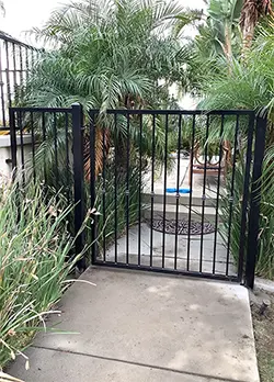 Iron Gate with Knuckles for Pool Entrance Rancho Cucamonga CA