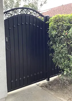 Iron Gate with Sheet Metal Screen, Casting, & Knuckles Claremont CA
