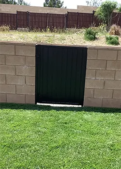 Wrought Iron Gate with Sheet Metal Rancho Cucamonga CA