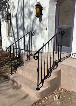 Black Iron Railing for Outside Steps Whittier CA
