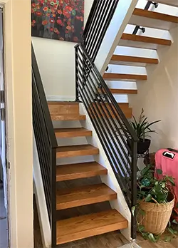 Bronze Horizontal Stair Railing Huntington Beach CA