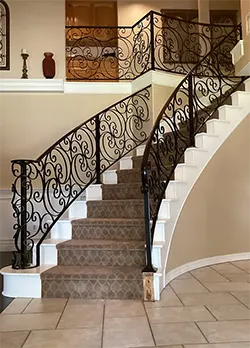 Custom Scroll Railing Highland CA