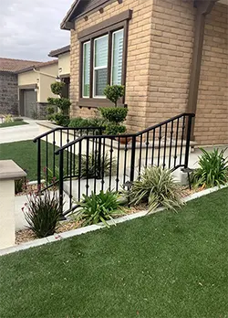 Fron Porch Stair Rails with Molded Cap & Knuckles Ontario CA