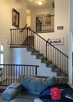 Simple Stair Railings with Molded Cap Ontario CA