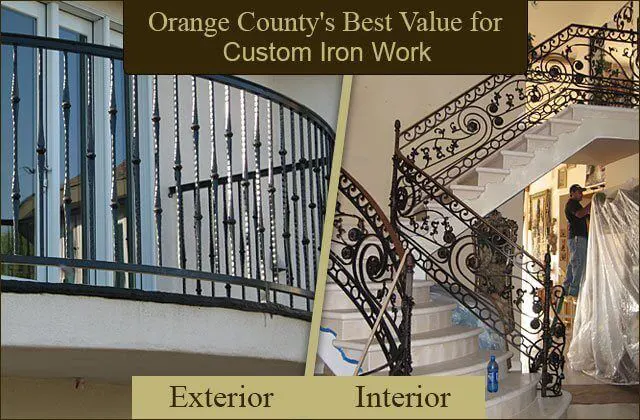 Ornamental Wrought Iron Staircase Railing - Orange County, CA