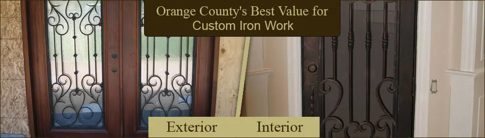 Exterior Interior Custom Iron Doors OC Wrought Iron Doors